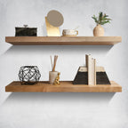 Wooden Floating Shelves for Wall Display, Solid Maple Hardwood, Custom Widths, Depths and Finished or Unfinished