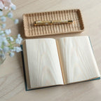 Wooden Page Notebook in A6 Size with 100 Blank Japanese Red Pine Pages for Writing and Pencil Sketching