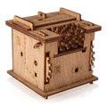 Wooden Puzzle Box Inspired by Schrödinger’s Cat
