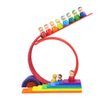 Wooden Rectangular Building Boards in Primary Colors, an 11-Piece