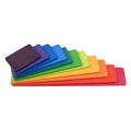Wooden Rectangular Building Boards in Primary Colors, an 11-Piece