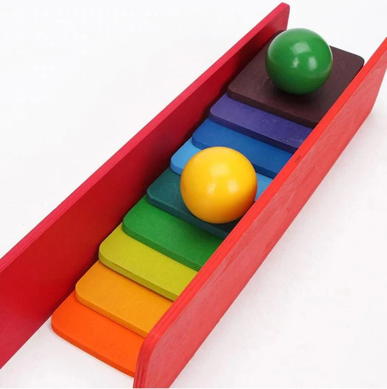 Wooden Rectangular Building Boards in Primary Colors, an 11-Piece