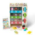 Wooden Vending Machine Pretend Play Set with Play Snacks, Coins, Bank Card and Sorting Activities