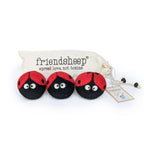 Wool Dryer Balls Laundry Reusable Anti Static Ladybug Trio,