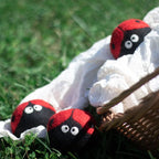 Wool Dryer Balls Laundry Reusable Anti Static Ladybug Trio,