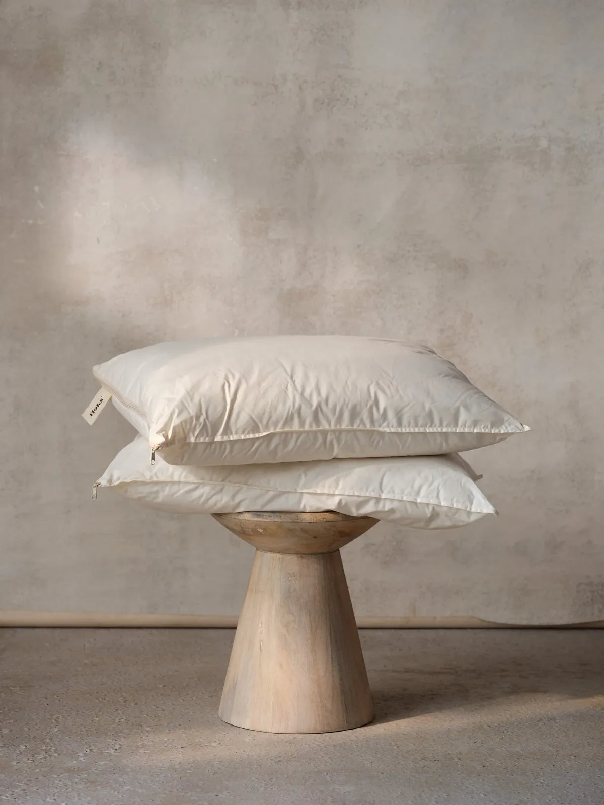 Wool Pillow with Removable Adjustable Inner Core in Regular or Large Soft and Medium Firmness