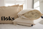 Wool Pillow with Removable Adjustable Inner Core in Regular or Large Soft and Medium Firmness