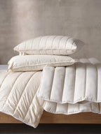 Wool Pillow with Removable Adjustable Inner Core in Regular or Large Soft and Medium Firmness