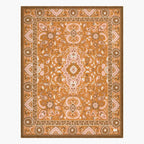 Woven Cotton Picnic Rug in Earthy Bohemian Florals, Extra Large