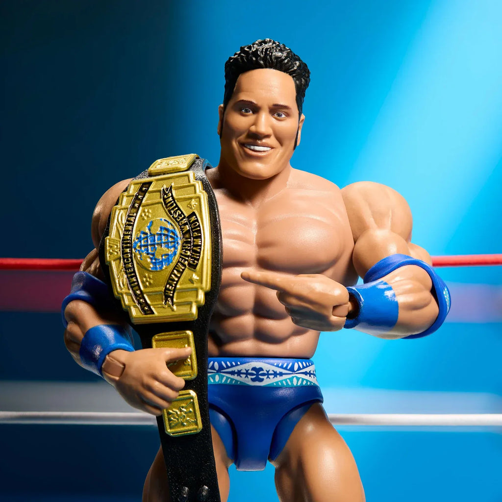 Wrestling Action Figure 2-Pack Featuring Rocky Maivia and The Rock in Retro Then and Now Designs