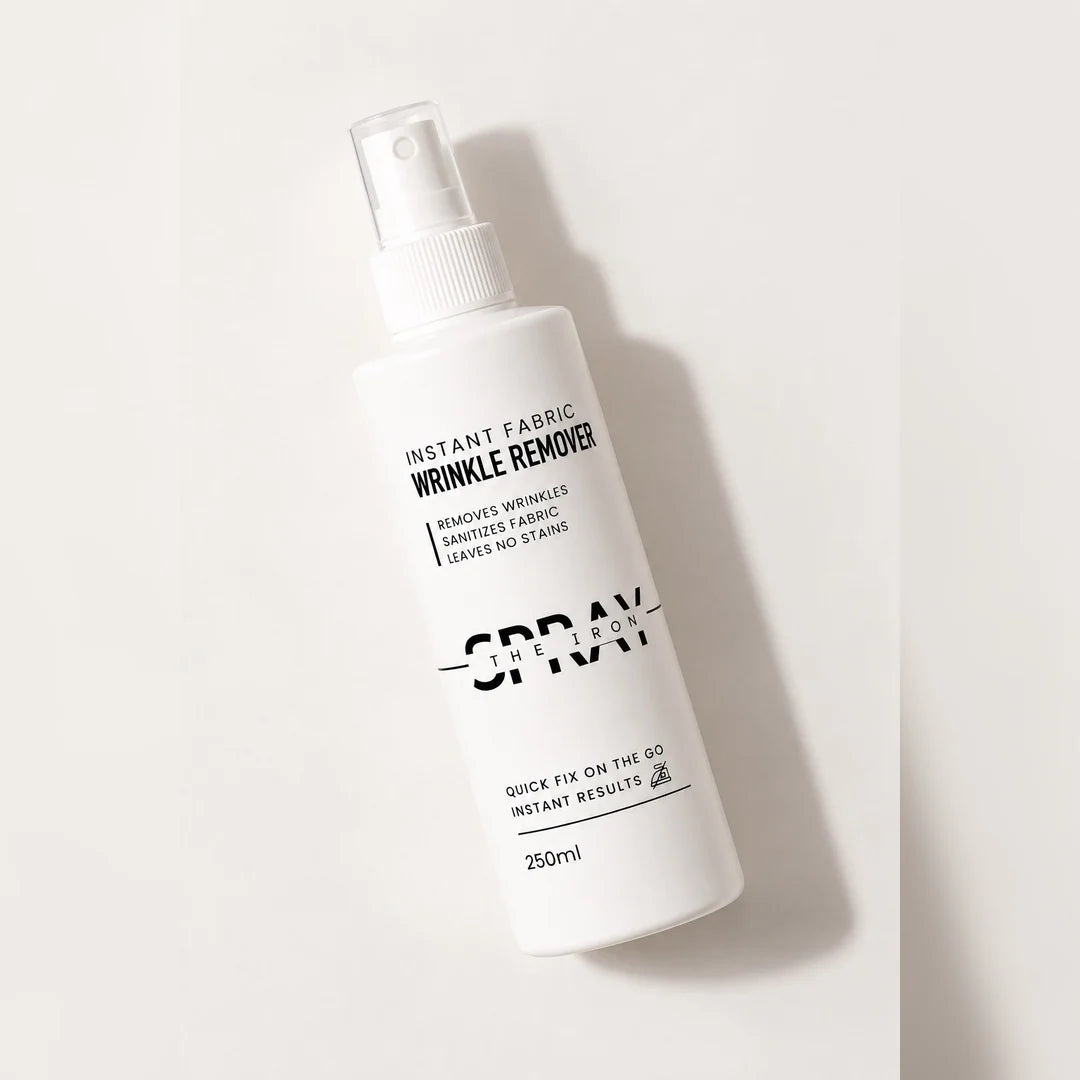 Wrinkle Remover Spray for Most Fabrics, Made for Quick Outfit Touch-Ups on Busy Mornings and Travel Days