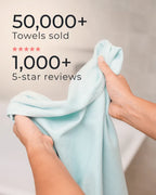 XL Bath Towel Set in Hedge Green, 2 Bath Towels and 2 Hand Towels with Fringe Edges · Hedge Green color