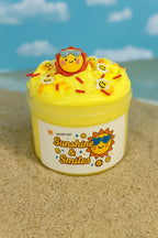 Yellow Butter Slime in a 7 oz Jar with Sweet Lemon Notes, Smiley Sprinkles and a Sunshine Charm