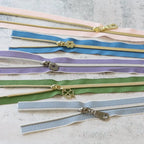Zipper Bundle for Sewing and Bag Making with #5 Nylon Coil Zippers in Spring Colors and Stripes